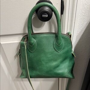 Boozie & Company Miami Mini green leather bag